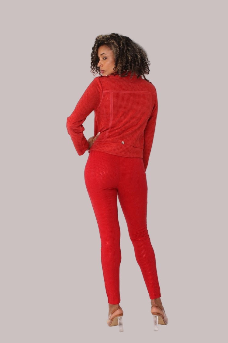 Suede Diamond Embellished Pants - 82023 - Especially Yours