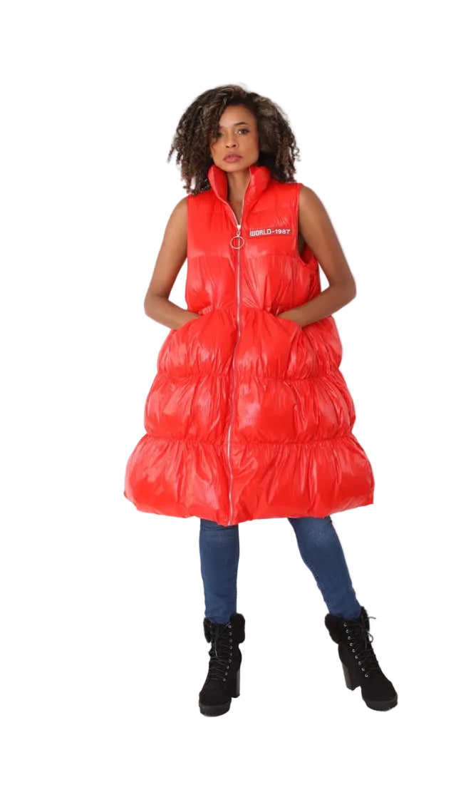 Tiered Puffer Vest - 81585