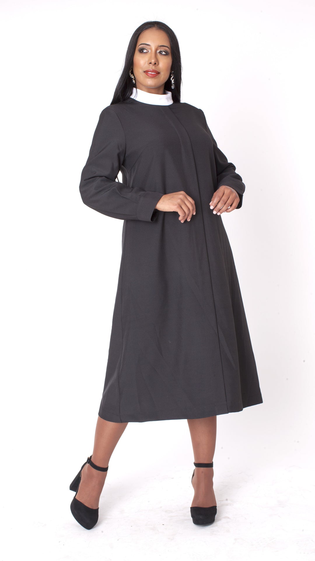 Plus size Two-Piece Brocade Clergy Robe – 41071W