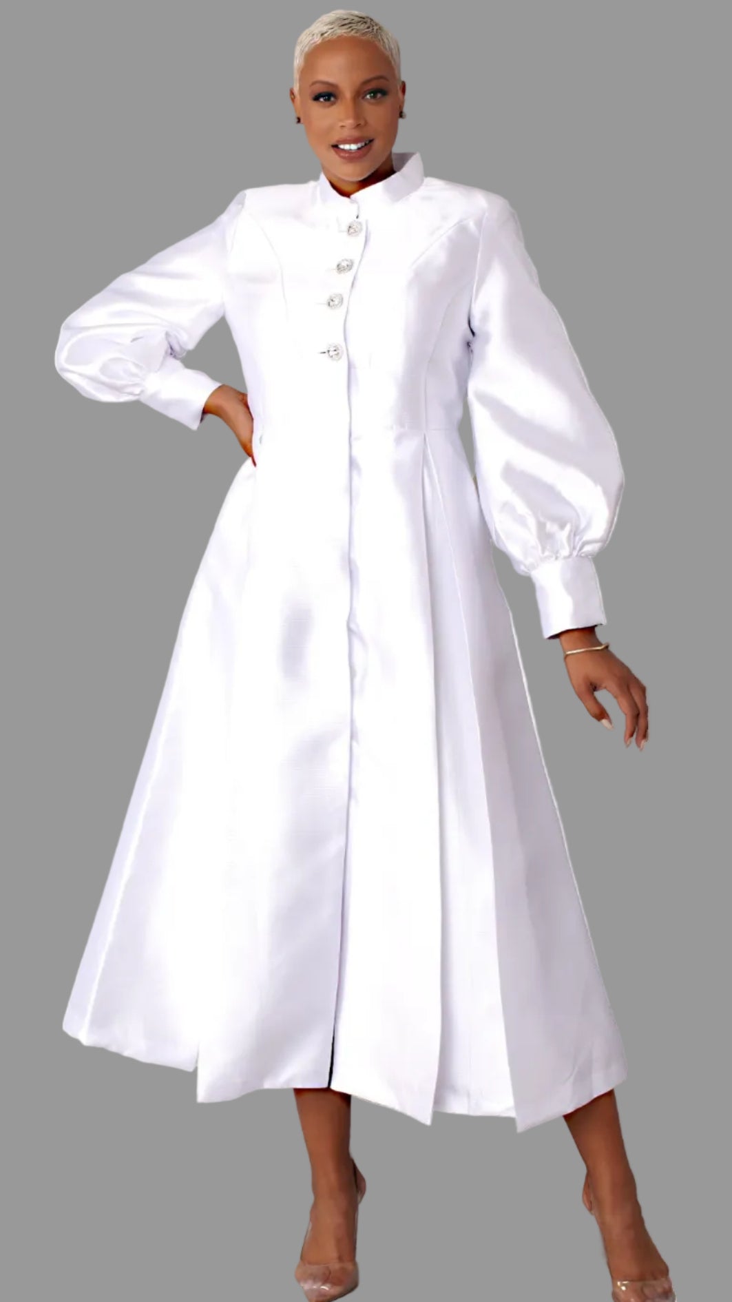 Two-Toned Woven Cassock Robe- 4802