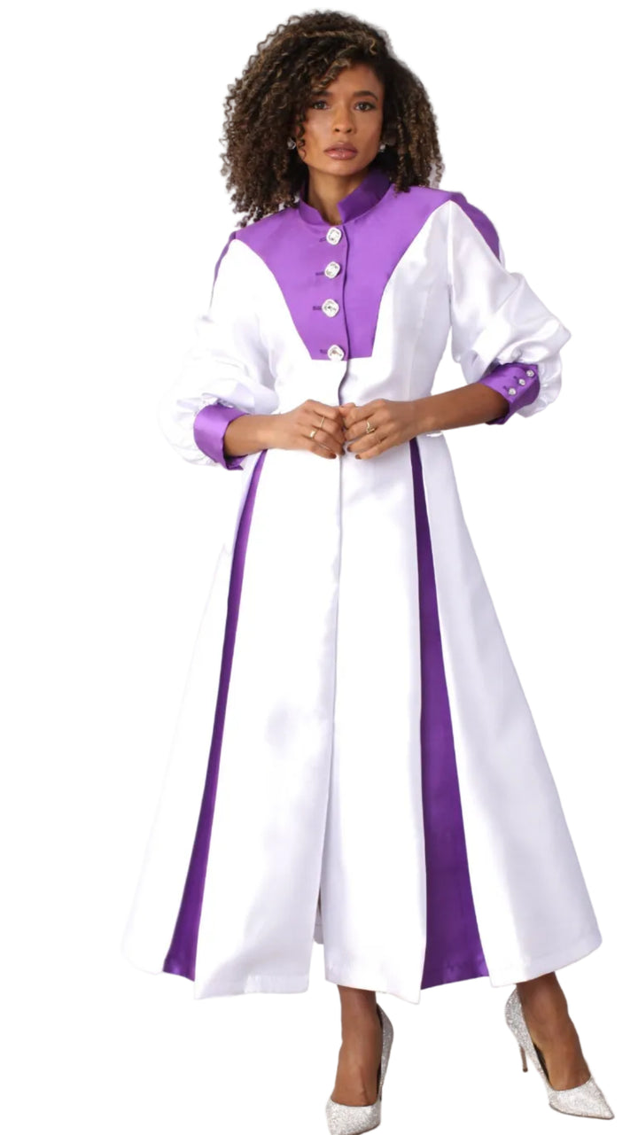 Two-Toned Woven Cassock Robe- 4802