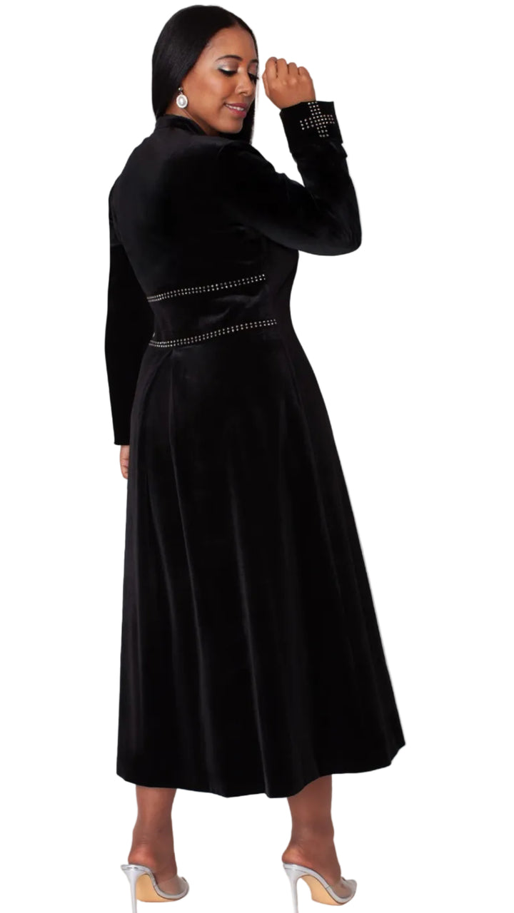 Velvet Church Robe with Crystal Trim - 41031