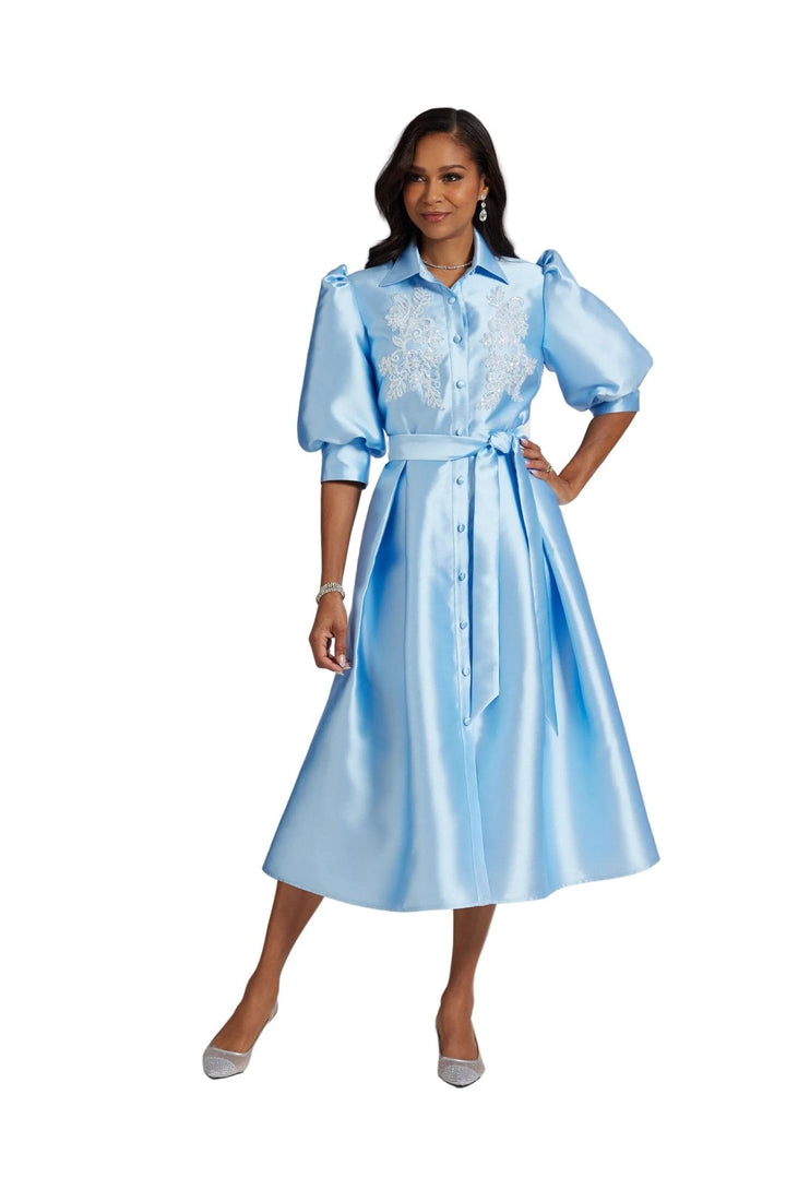 whisper of lace shirtdress front view