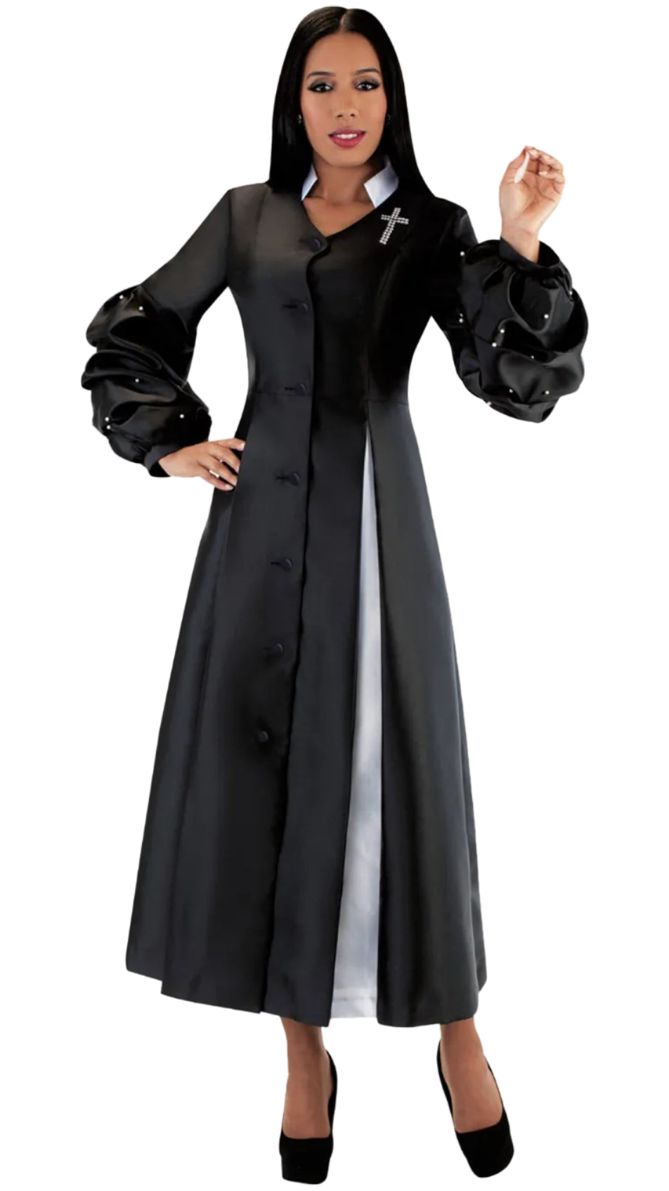Women’s Plus Size Modern Cassock Robe -4730W
